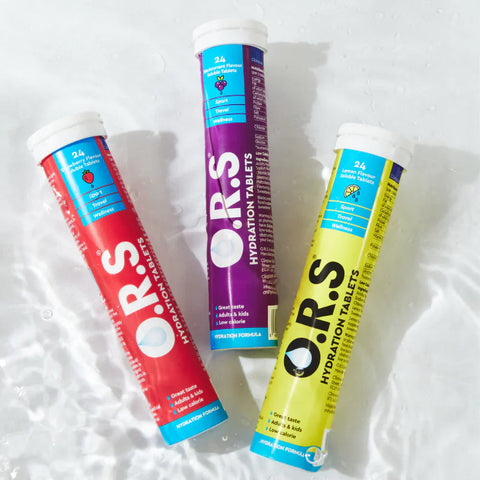 O.R.S HYDRATION TABLETS - 3 Flavours : 72 Tablets