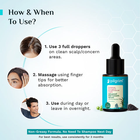 سيروم بيلغريم المتطور لنمو الشعر، يحتوي على 3% ريدينسيل، 4% أناجين، و5% مركب الخلايا الجذعية كابيليا - 30 مل