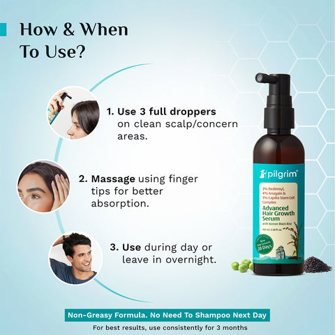 سيروم بيلغريم المتطور لنمو الشعر - 100 مل، يحتوي على 3% ريدينسيل، 4% أناجين، و5% مركب الخلايا الجذعية كابيليا