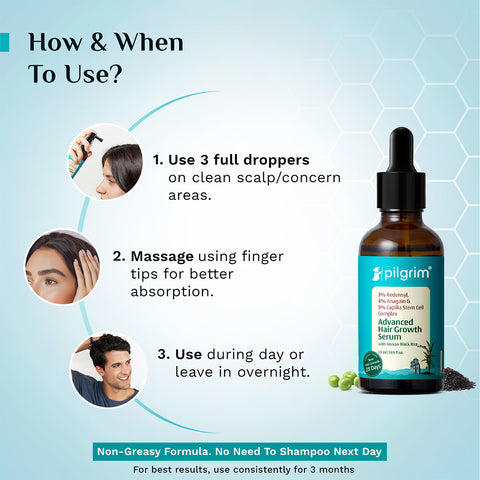 سيروم نمو الشعر المتطور PILGRIM Redensyl &amp; Anagain 50 مل 