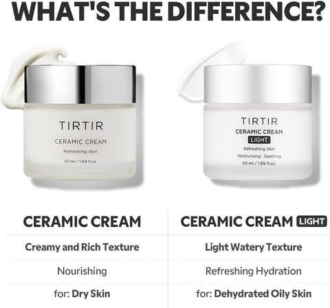 TIRTIR Natural Ceramide Cream Moisturizer for Hydrated, Glowing Skin - Shea Butter, Centella Asiatica Extract - Nourishing and Strengthening Skin Barrier, Ideal for Dry Skin (50ml / 1.69 fl.oz.) - Image 6