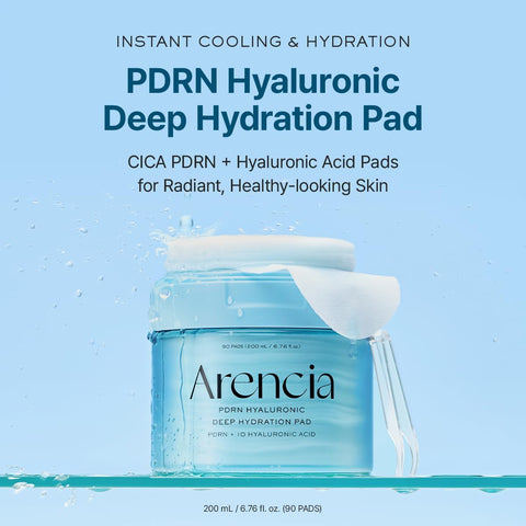 Arencia PDRN Hyaluronic Deep Hydration Toner Pads, 90 Count, 6.76 fl. oz, with 10 Types of Hyaluronic Acid for All Skin Types - Image 2