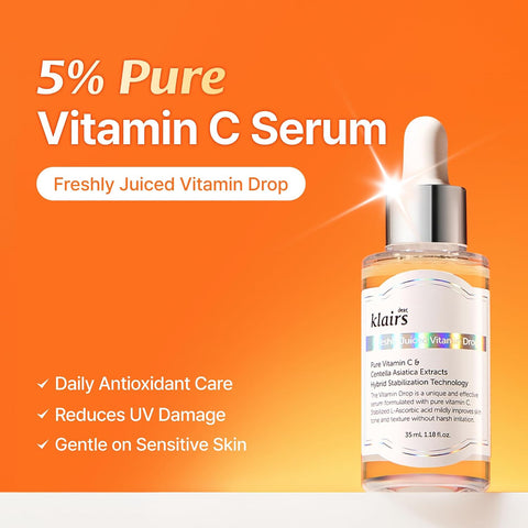 Klairs [ ] Freshly Juiced Vitamin Drop, 5% pure vitamin C, vitamin C serum, 35ml, 1.18oz - Image 2