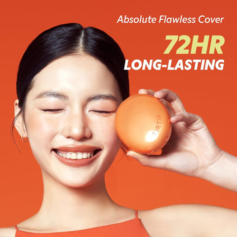 TIRTIR Mask Fit Ai Filter Cushion Foundation | AI-Like Semi-Matte Finish - Up to 72-Hour Medium to Full Coverage Korean BB Cushion Make up Beauty, #24N Latte, 0.63 Fl Oz - Image 6