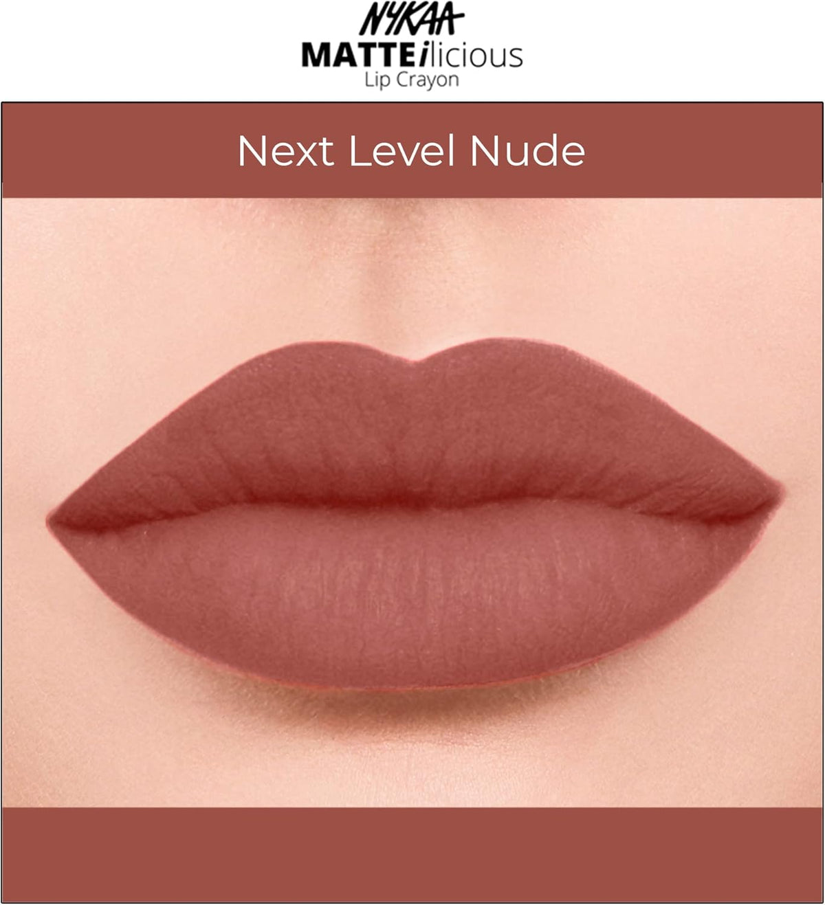 Nykaa Matteilicious Lip Crayon - Next Level Nude 04 - Image 3