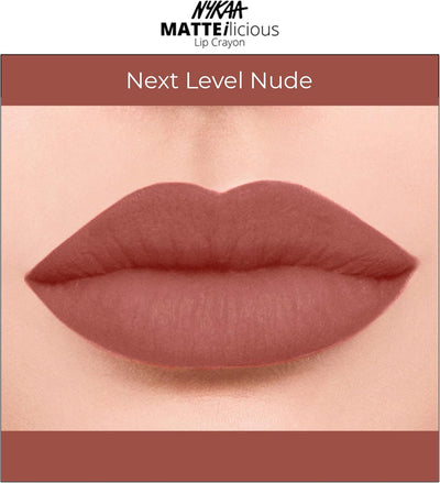 Nykaa Matteilicious Lip Crayon - Next Level Nude 04 - Image 3