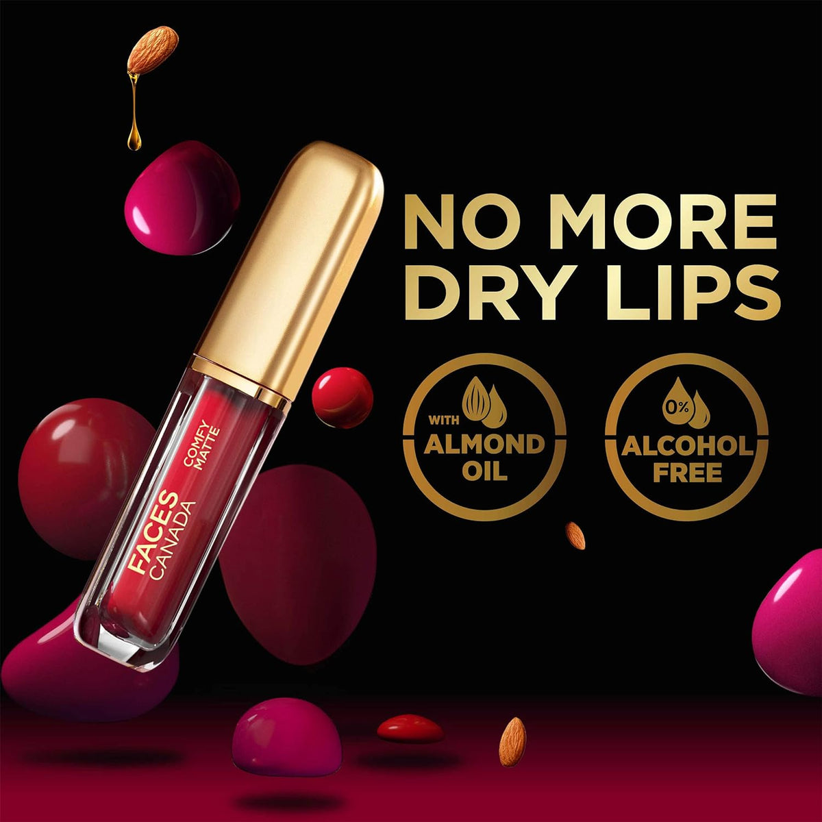 Faces Canada Comfy Matte Lip Colour - For The Win 08, 3ml - Image 3