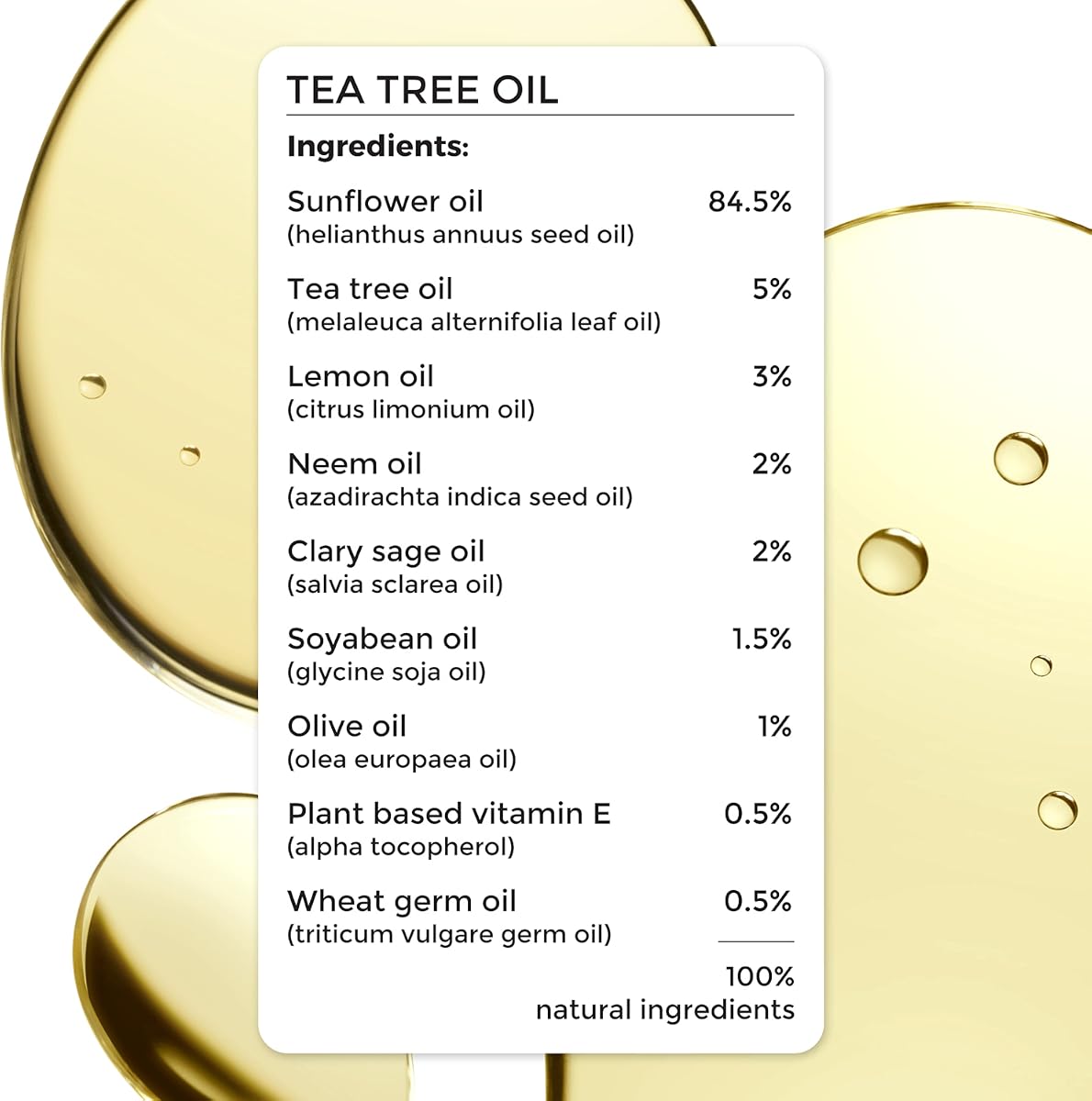 Brillaire Hair Treatment Oil 100 ml - 5% Tea Tree, Lemon & Neem - Image 2