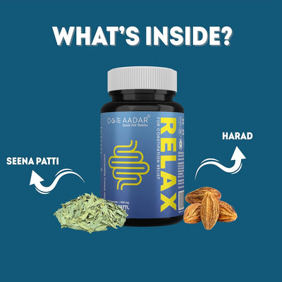 Aadar Re-LAX Capsule - Gut Health & Probiotics with Senna, 60 Capsules - Image 3