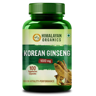 Himalayan Organics Korean Ginseng Tablets - 1000mg, 100 Tablets