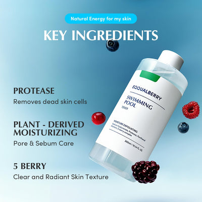 Eqqualberry Face Cleanser - Swimming Pool Toner, 155ml - Image 4