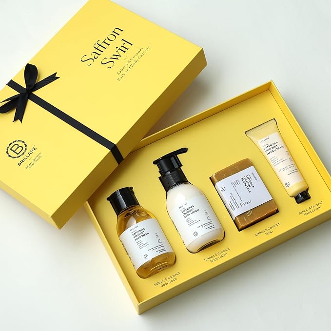 Brillaire Saffron Swirl Body Care Gift Set - Nourishing Elegance