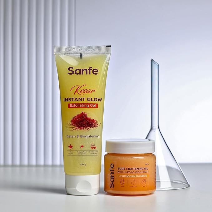 Sanfe Kesar Instant Glow Exfoliating Gel Mask, 100g - Image 2