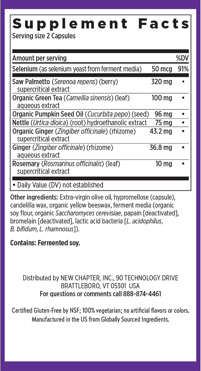 New Chapter Prostate Support - Prostate 5LX with Saw Palmetto, 120 Capsules - Image 6
