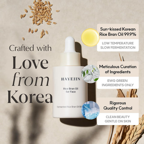 Natural Korean 99.9% Rice Bran Oil 30ml/1.01 fl.oz