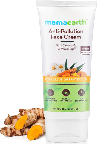 Mamaearth Anti Pollution Daily Face Cream, For Dry & Oily Skin, For a Bright Glowing Skin, 80 ml