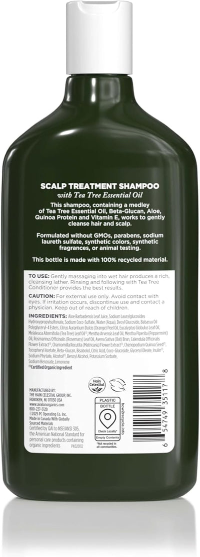Avalon Organics Scalp Treatment Shampoo, Tea Tree - 325ml - Image 2