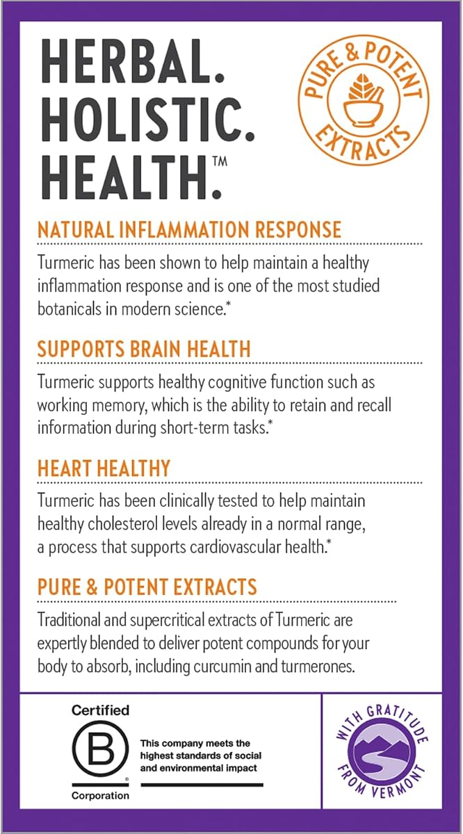 New Chapter Herbal & Ayurvedic Turmeric Force - 30 Vegetarian Capsules - Image 8