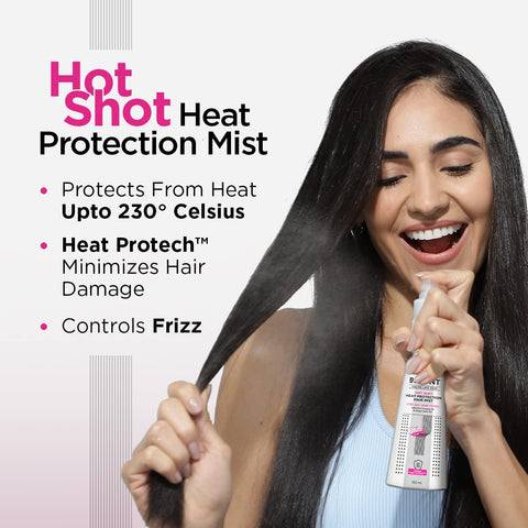 BBLUNT Hot Shot - Heat Protection Hair Mist - 150ml No Sulphate No Paraben No SLS with Grapeseed Oil & Provitamin B5