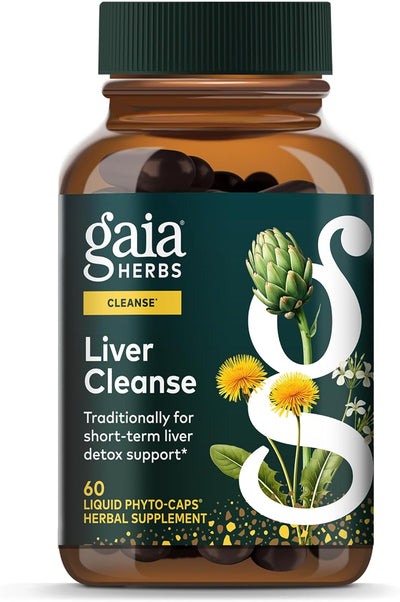 Gaia Herbs Liver Cleanse Capsules - Herbal & Ayurvedic Blend, 60 Count