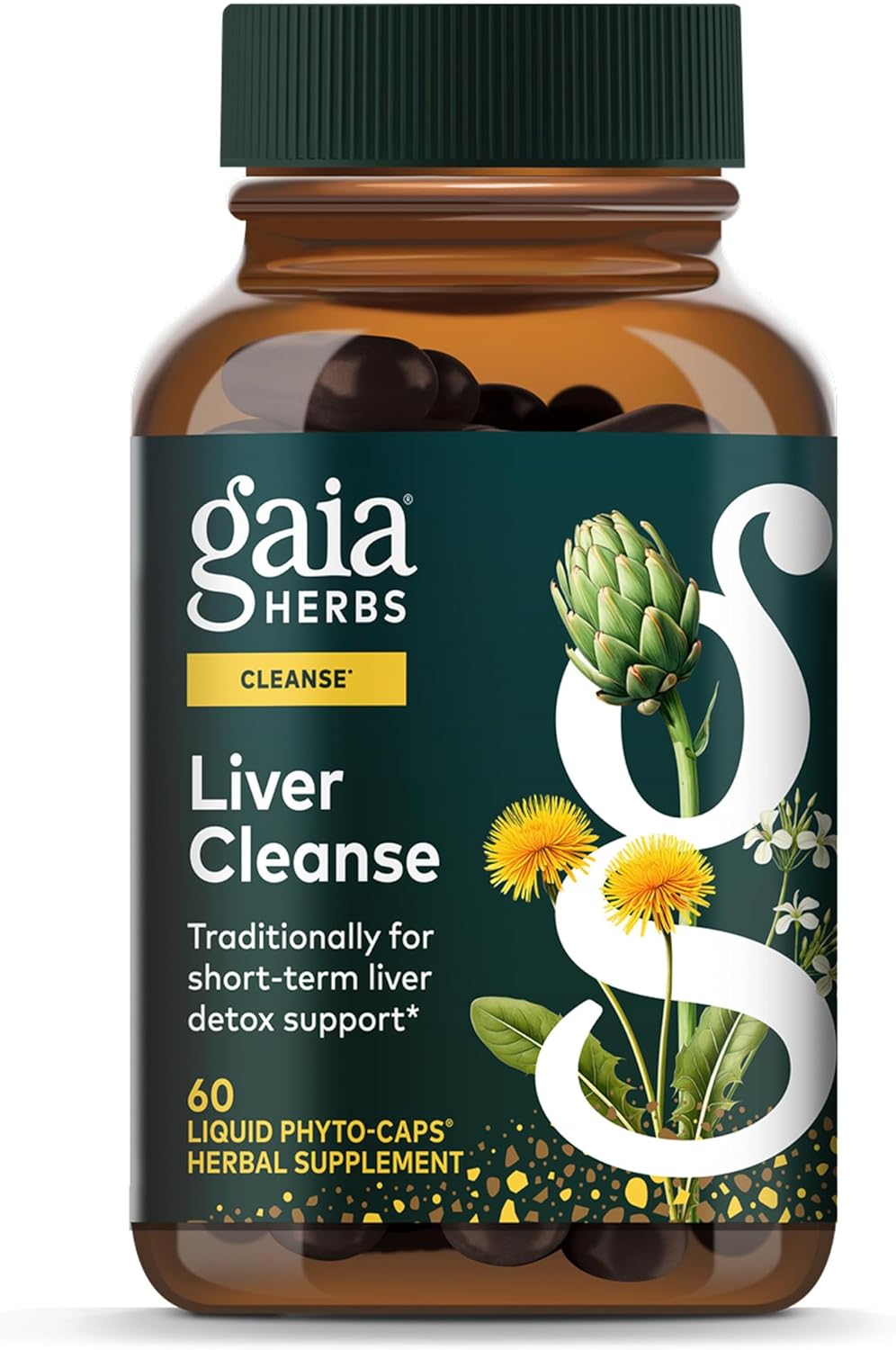 Gaia Herbs Liver Cleanse Capsules - Herbal & Ayurvedic Blend, 60 Count