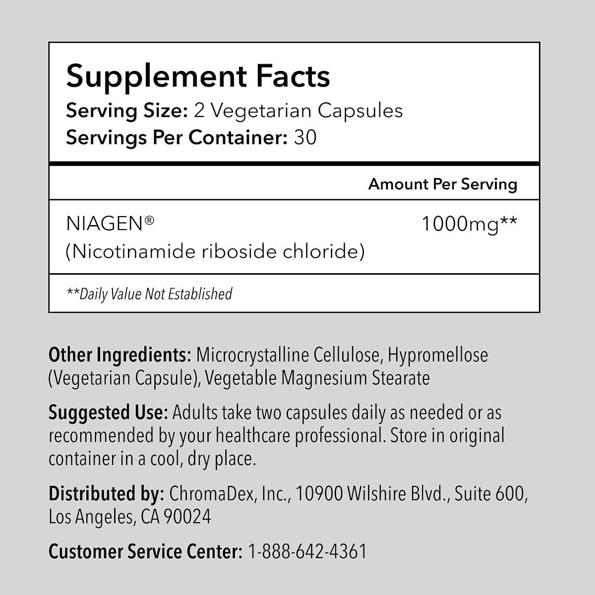 TRU NIAGEN NAD+ Beauty Supplement - 1000mg Nicotinamide Riboside, 30 Capsules - Image 7