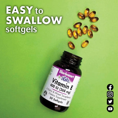 BlueBonnet Vitamin E 400 IU Softgels, 50 Servings - Image 4