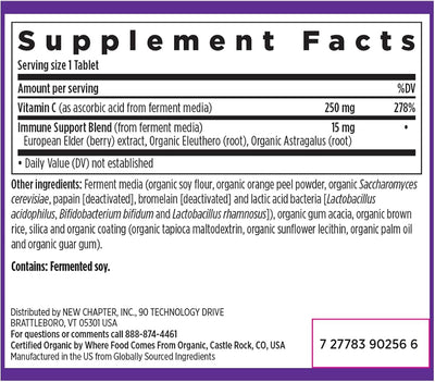 New Chapter Fermented Activated Vitamin C Capsules - 30 Pack - Image 3