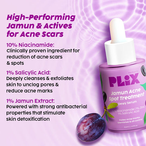 PLIX THE PLANT FIX 10% Niacinamide Jamun Face Serum 30ml (Pack Of 2)