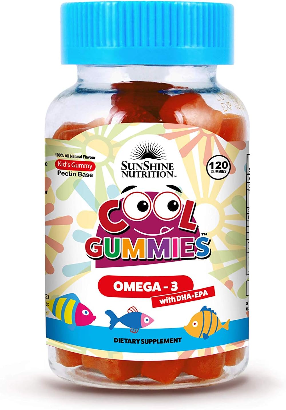 Sunshine Nutrition Cool Gummies Kids Omega-3 with DHA/EPA - 120 Gummies