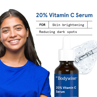 Be Bodywise Vitamin C Serum for Bright & Glowing Skin, 20% Solution - 20ml - Image 2