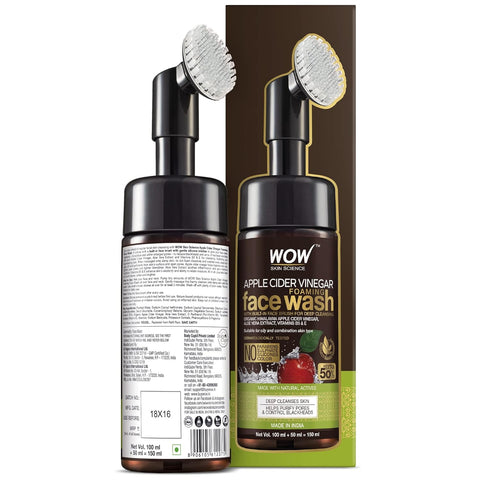 Wow Skin Science Apple Cider Vinegar Foaming Face Wash 150ml Pack Of 2