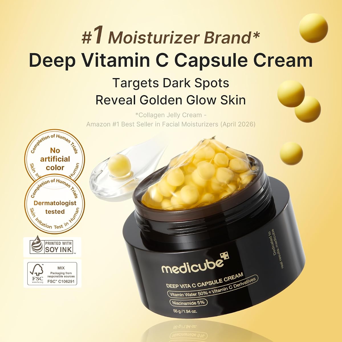 Medicube Deep Vita C Capsule Cream - Vitamin C Gel Texture - 1.94 oz - Image 2