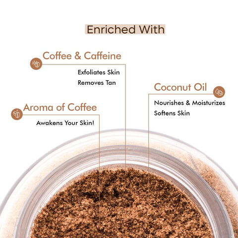 mCaffeine Exfoliating Coffee Body & Face Scrub Coffee Body Scrub (55gm) & Espresso Face Scrub (75gm)