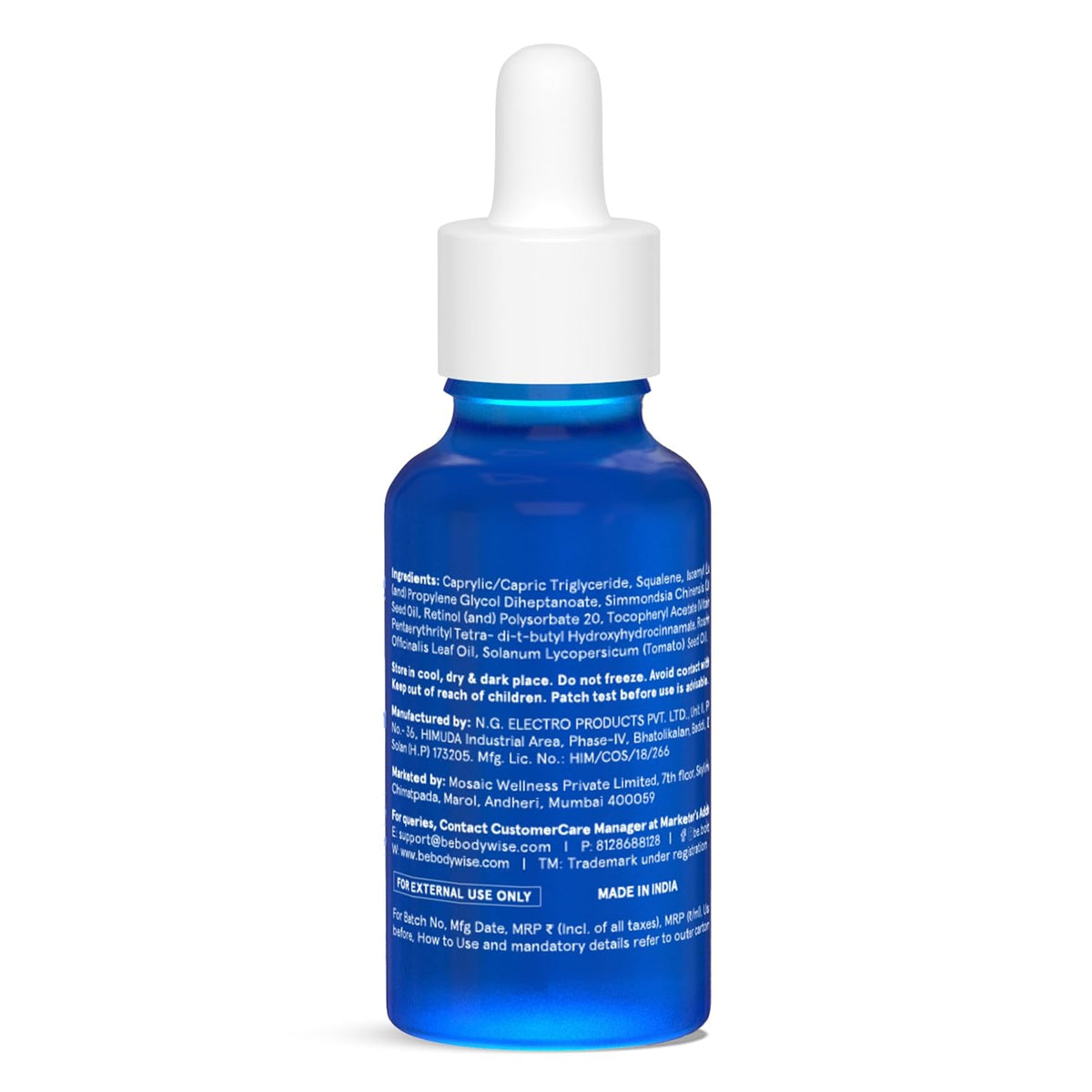 Be Bodywise 0.3% Retinol & 25% Squalene Anti-Aging Face Serum - 30ml - Image 6