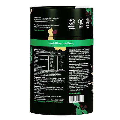 Man Matters Ashwagandha Gummies with Vitamin D2, 60 Gummies - Vegan & Gluten-Free - Image 6