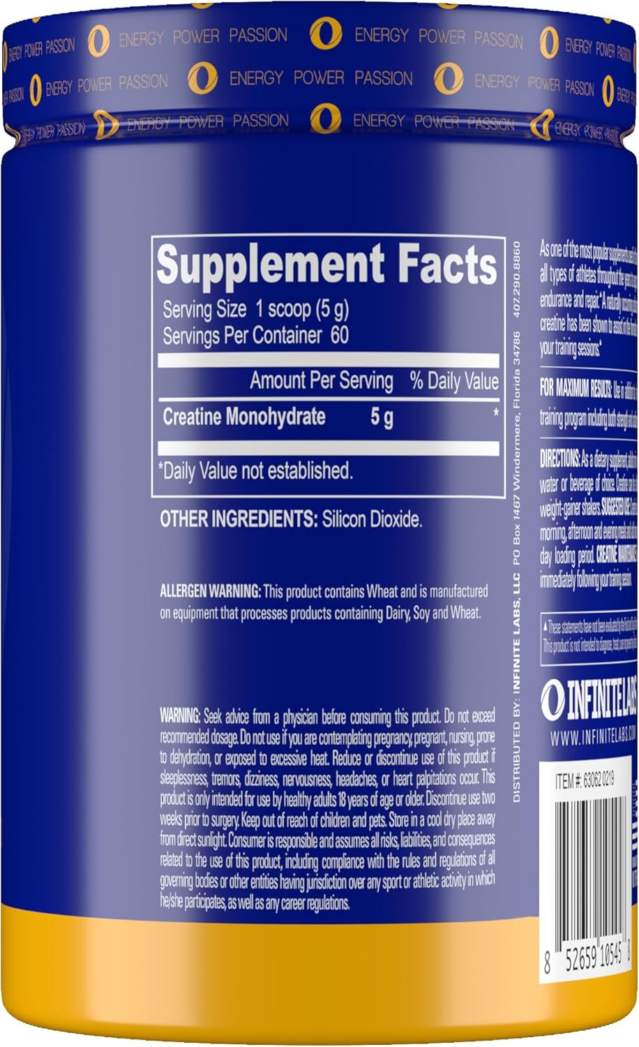INFINITE Creatine Monohydrate Powder - Sports Nutrition, 300g - Image 2