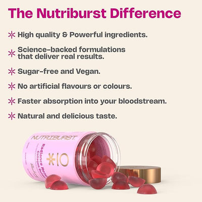 Nutriburst NutriBurst Collagen Revive Gummies, Blueberry Flavour - 60 Gummies - Image 5