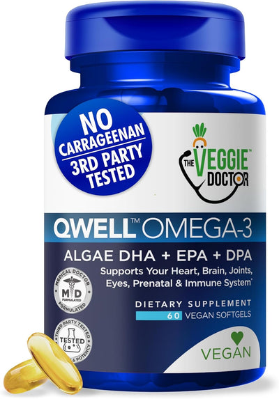 The Veggie Doctor Qwell Omega-3 Capsules - 60 Count