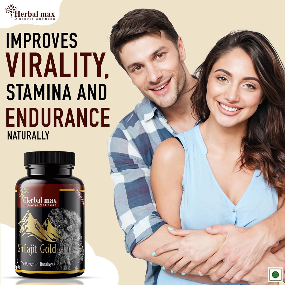 Herbal Max Shilajit Gold & Safed Musli Capsules - 800 mg, 90 Count - Image 2