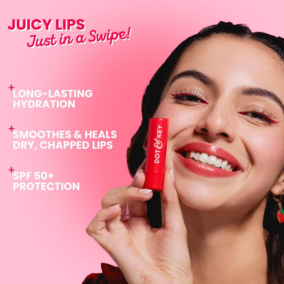 Dot & Key SPF 50 Strawberry Red Hydrating Lip Balm - 4.5 gm - Image 3