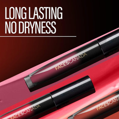 Faces Canada Comfy Silk Liquid Lip Color - Achiever Red 09 - Colour Cosmetics - Image 4