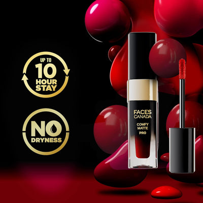 Faces Canada Comfy Matte Pro Lip Colour Magnifico Red 5.5ml - Image 5