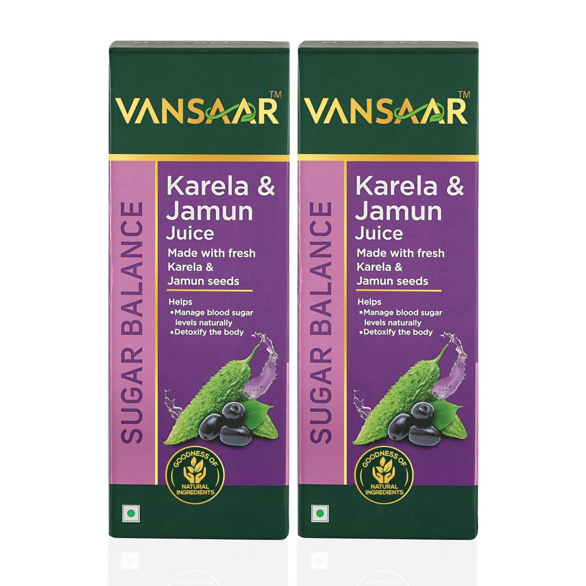 Vansaar Karela Jamun Juice - Functional Hydration, 1 Litre