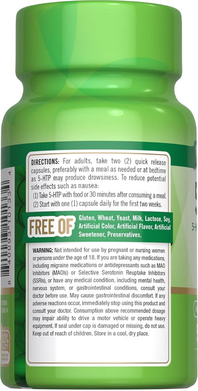 Nature's Truth 5HTP Supplement - 200mg Quick-Release Capsules, 50 Count - Image 7
