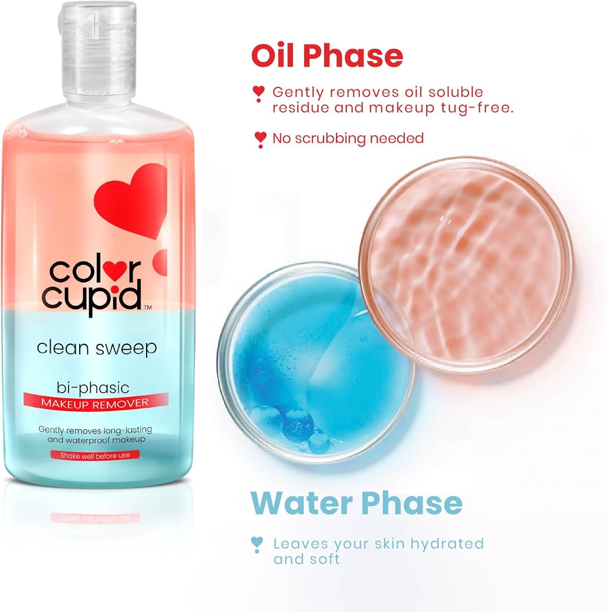 Color Cupid Biphasic Makeup Remover - Dual Formula, 70ml - Image 2