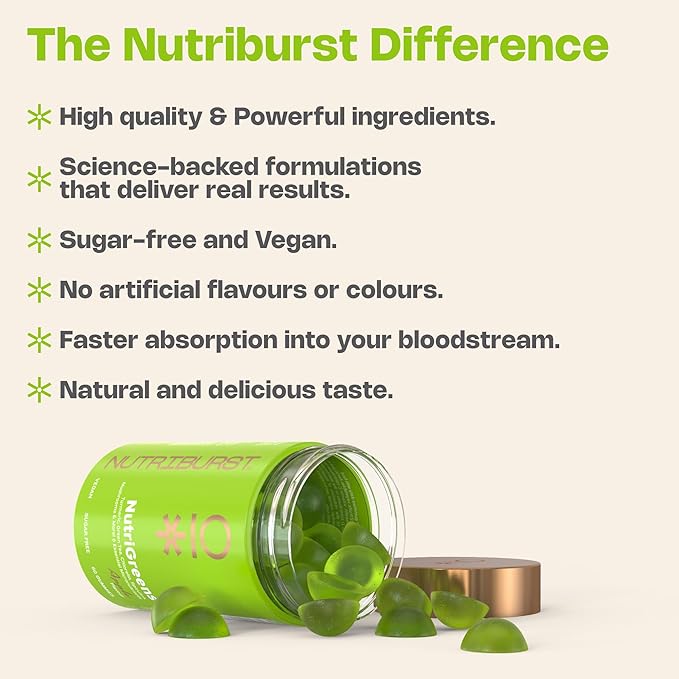 Nutriburst Nutri Greens Gummies - 60 Count, Vitamins & Minerals - Image 5