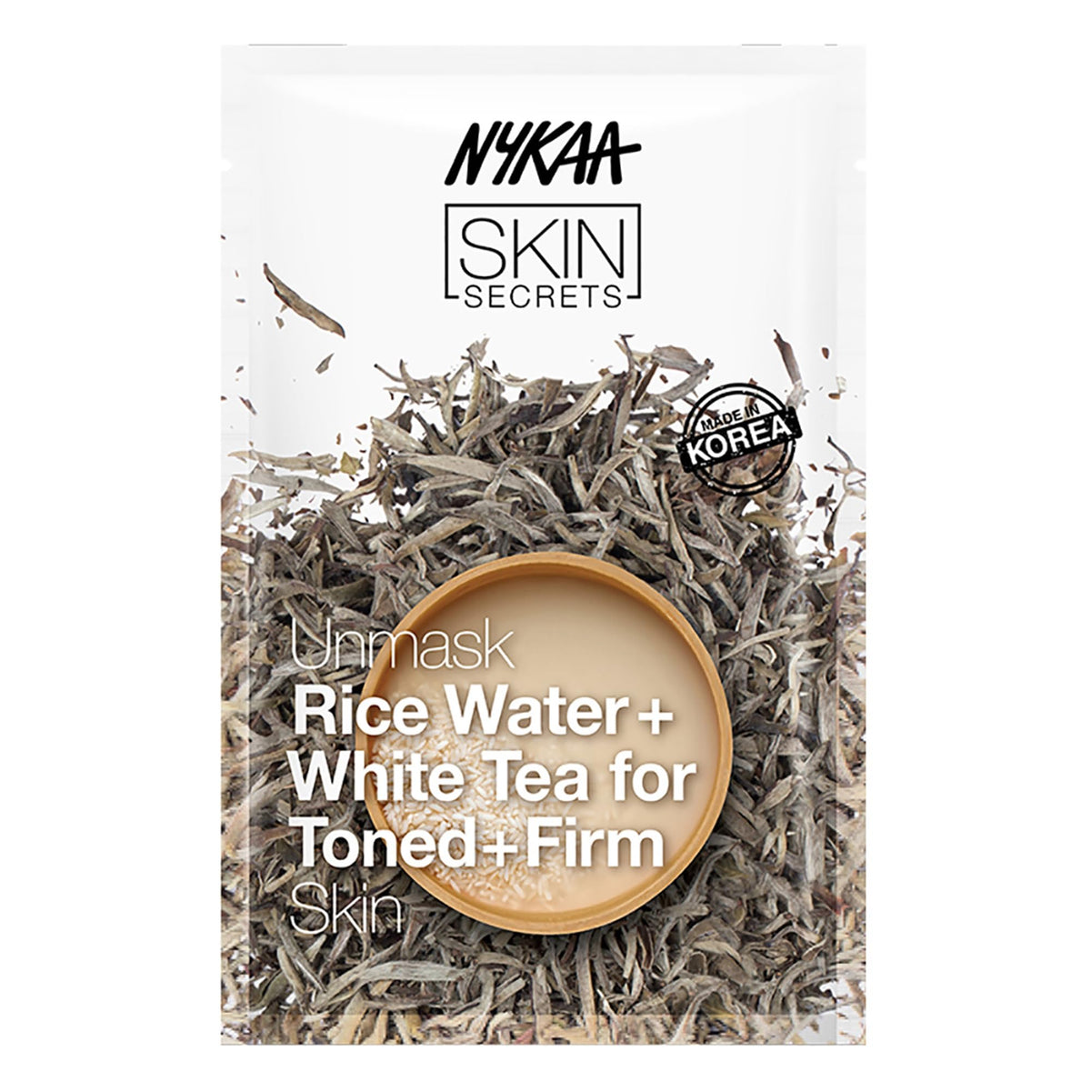 Nykaa Sheet Mask - Rice Water & White Tea - Hydrating & Refreshing - Single Pack