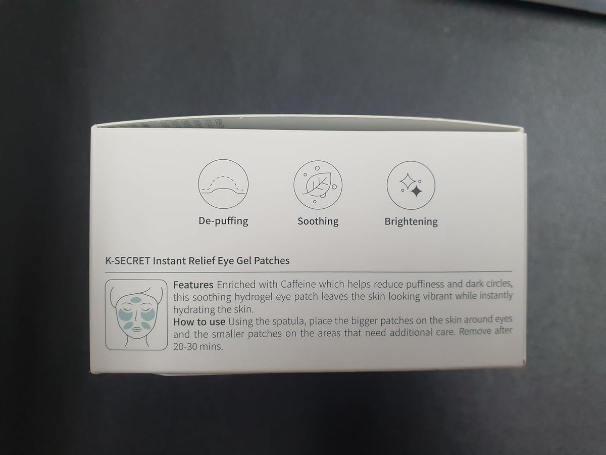 K-SECRET SEOUL 1988 Instant Relief Eye Gel Patches - Caffeine - 10 Pairs - Image 6