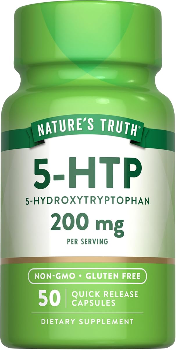 Nature's Truth 5HTP Supplement - 200mg Quick-Release Capsules, 50 Count